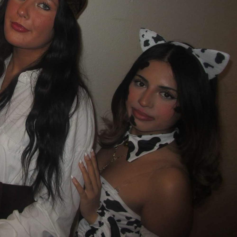 SHEIN Cow Print Costume with Headband